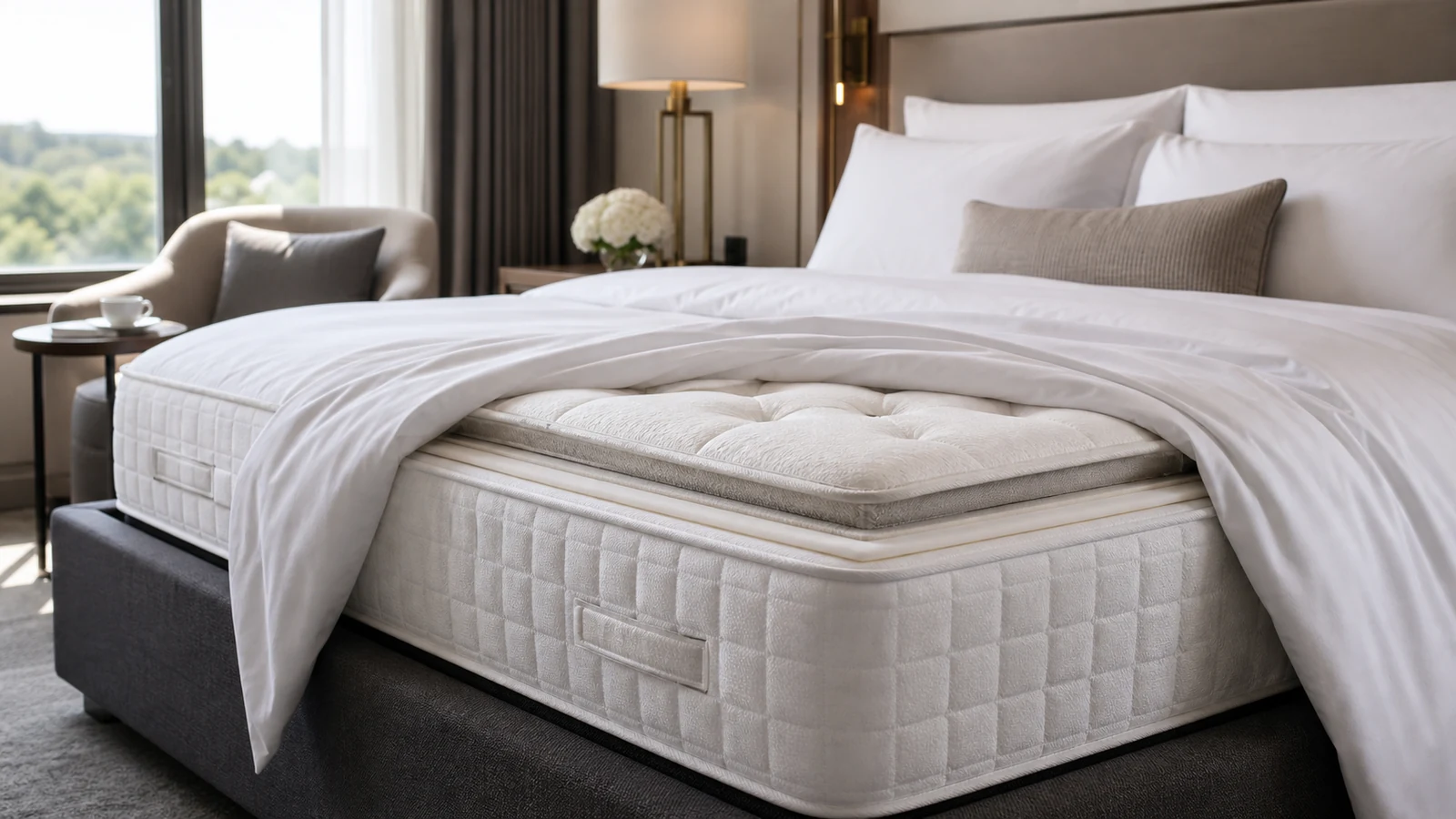 Matelas d'hôtel à ressorts ensachés