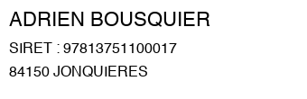 Informations légales de l'éditeur du site